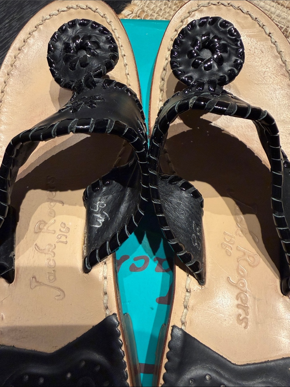 🇺🇸🎉REPOST- Jack Rogers Black Sandals - Picture 2 of 6